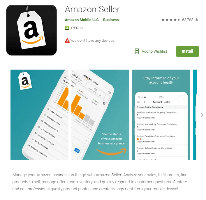 amazon seller central app