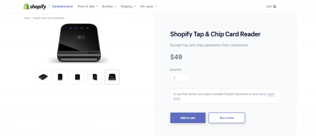 shopify pos card reader